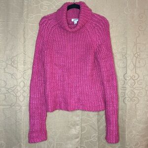 Arizona Jean Co. Women's Pink Chunky Knit Long Sleeve Turtleneck Sweater Size XL